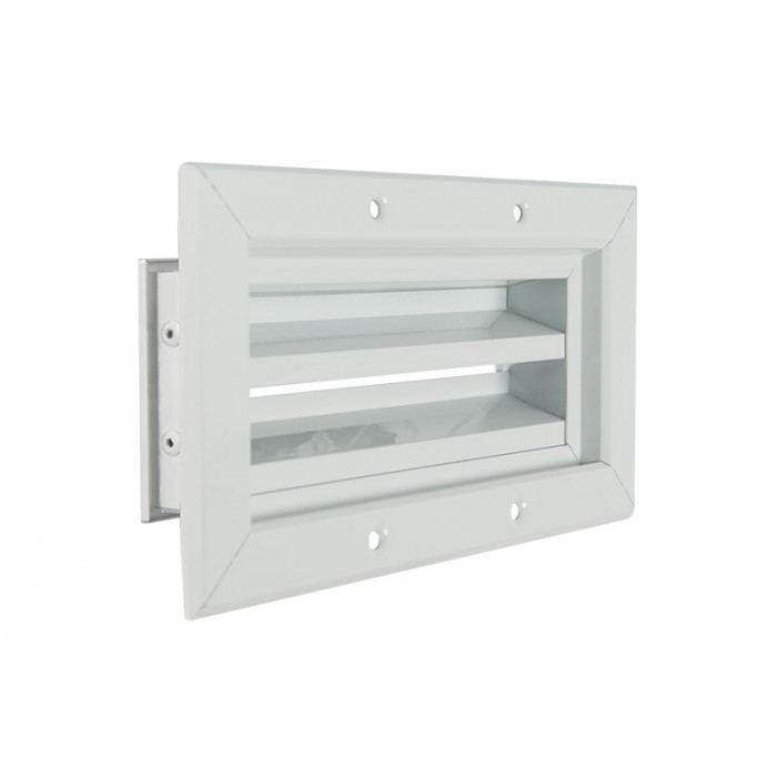 Gevelrooster vaste lamellen 170 x 70 mm wit aluminium main product photo