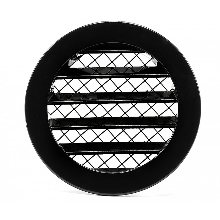 Schoepenrooster met grofmazig gaas Ø125 mm zwart aluminium main product photo
