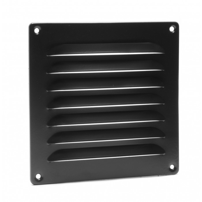 Schoepenrooster 160 x 160 mm zwart aluminium main product photo