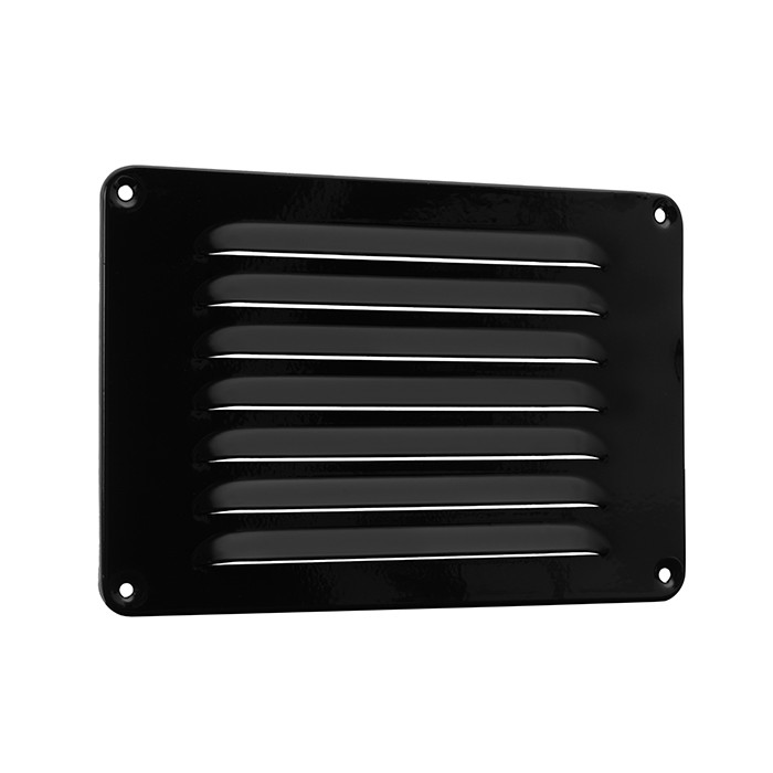 Schoepenrooster 220 x 150 mm zwart aluminium main product photo