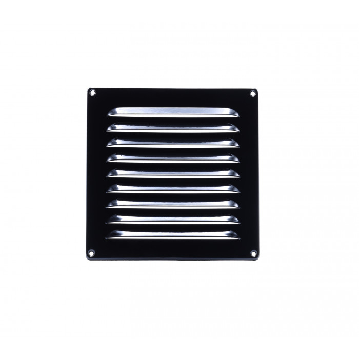 Schoepenrooster 200 x 200 mm zwart aluminium main product photo