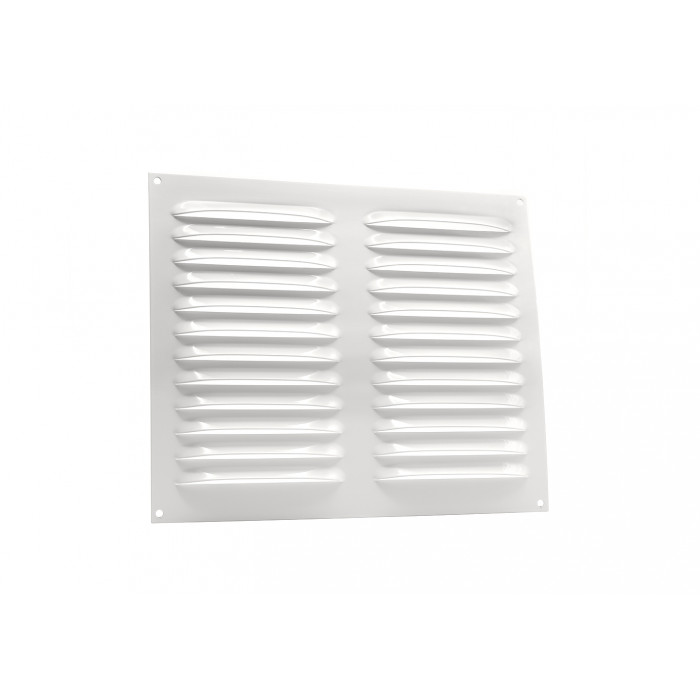 Schoepenrooster vlak model 300 x 250 mm wit aluminium main product photo