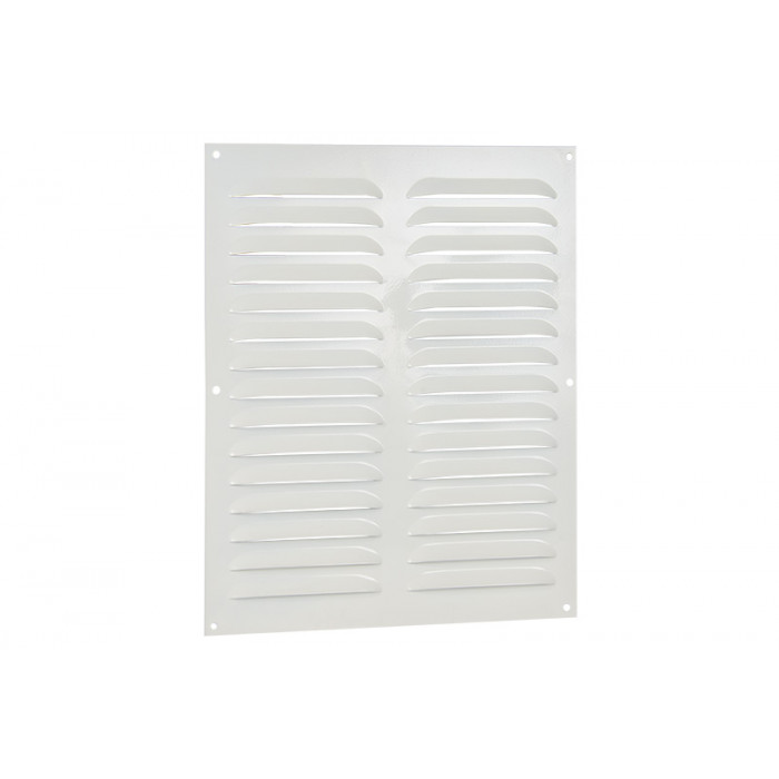 Schoepenrooster vlak model 250 x 300 mm wit aluminium main product photo
