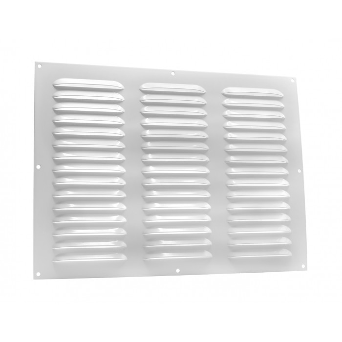 Schoepenrooster vlak model 400x300 mm wit aluminium main product photo