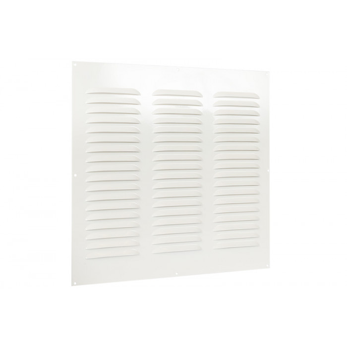 Schoepenrooster vlak model 400 x 400 wit aluminium main product photo