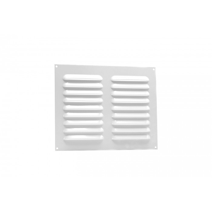 Schoepenrooster vlak model 250 x 200 mm wit aluminium main product photo