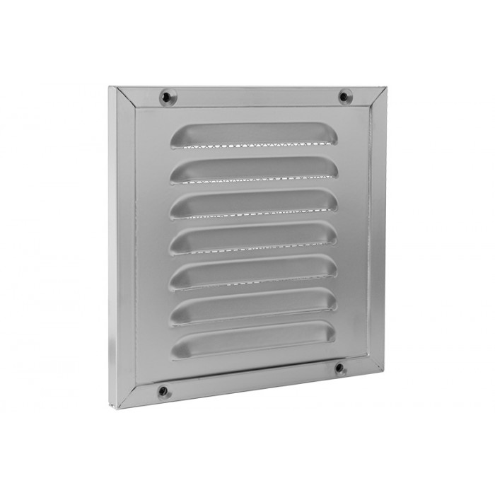 Kaderrooster met gaas 150 x 150 mm RAL9006 aluminium main product photo
