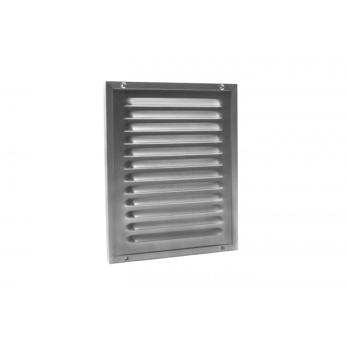 Kaderrooster met gaas 200 x 250 mm RAL9006 aluminium main product photo