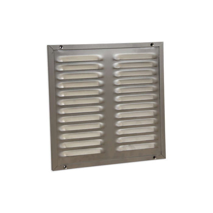Kaderrooster met gaas 300 x 300 mm RAL9006 aluminium main product photo