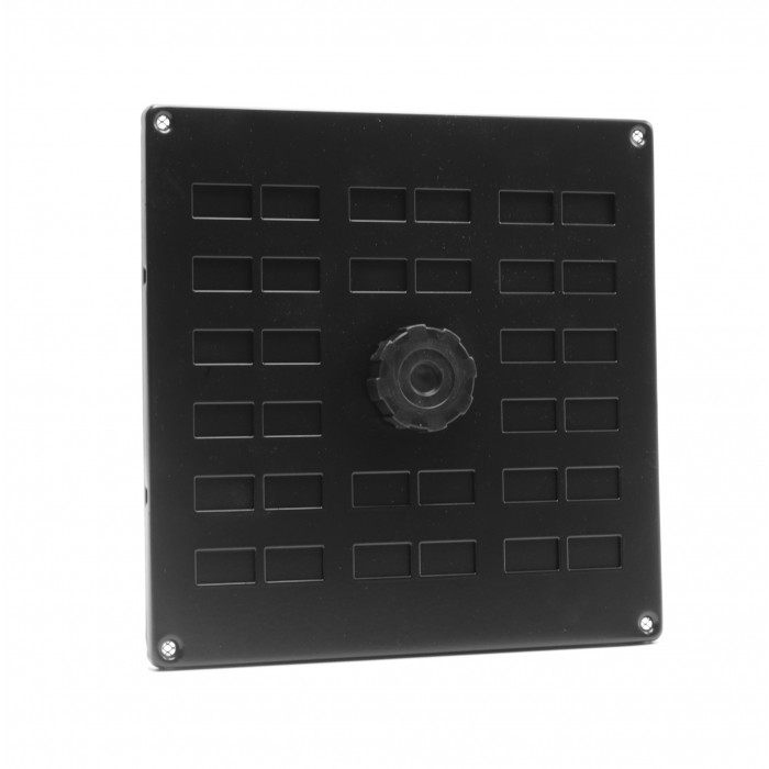 Schuifrooster met gaas 200 x 200 mm zwart aluminium main product photo