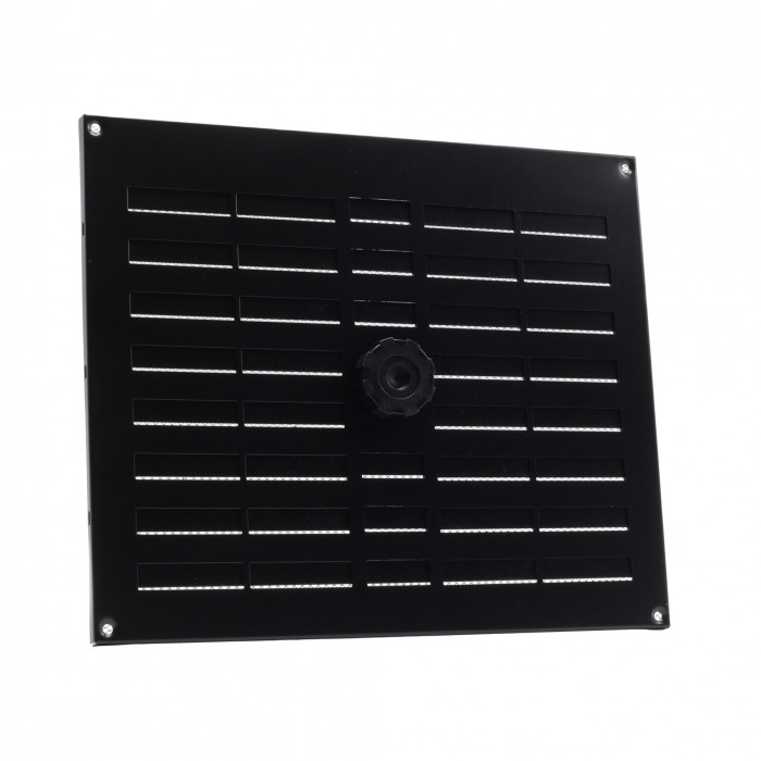 Schuifrooster met gaas 300 x 250 mm zwart aluminium main product photo