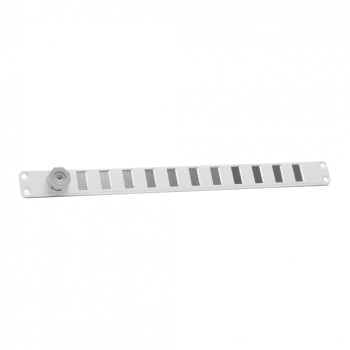 Schuifrooster met gaas 370 x 30 mm wit aluminium main product photo