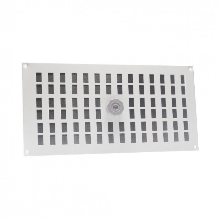 Schuifrooster met gaas 400 x 200 mm wit aluminium main product photo