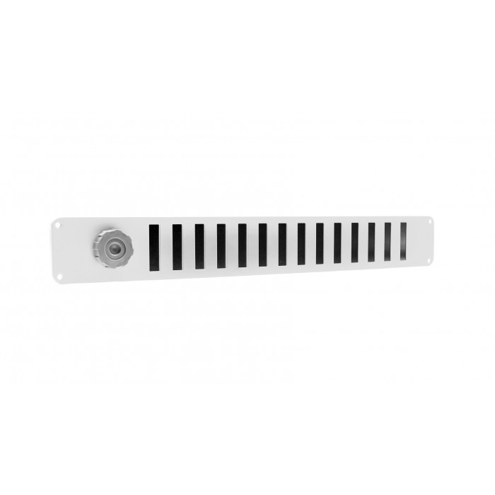 Schuifrooster met gaas 500 x 65 mm wit aluminium main product photo