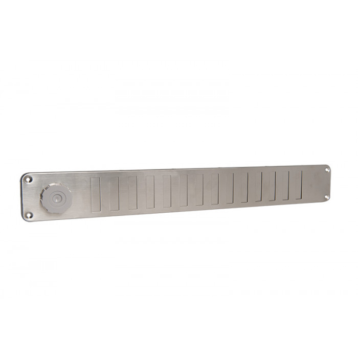 Schuifrooster met draaiknop 495 x 65 mm RVS-304 main product photo