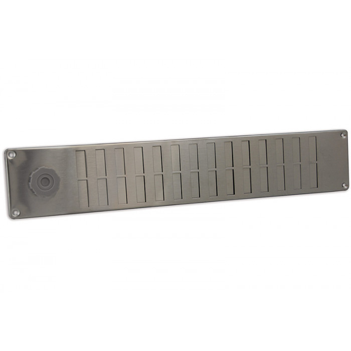 Schuifrooster met draaiknop 500 x 90 mm RVS-304 main product photo