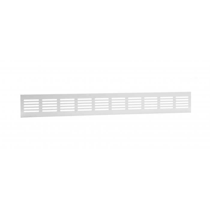 Plintrooster 500 x 60 mm wit aluminium main product photo