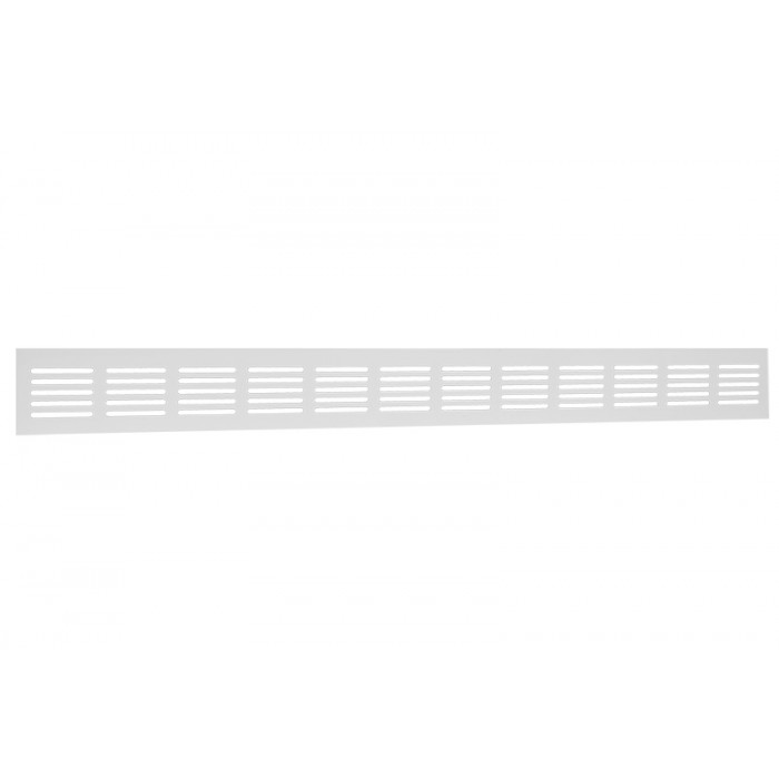 Plintrooster 600 x 60 mm wit aluminium main product photo