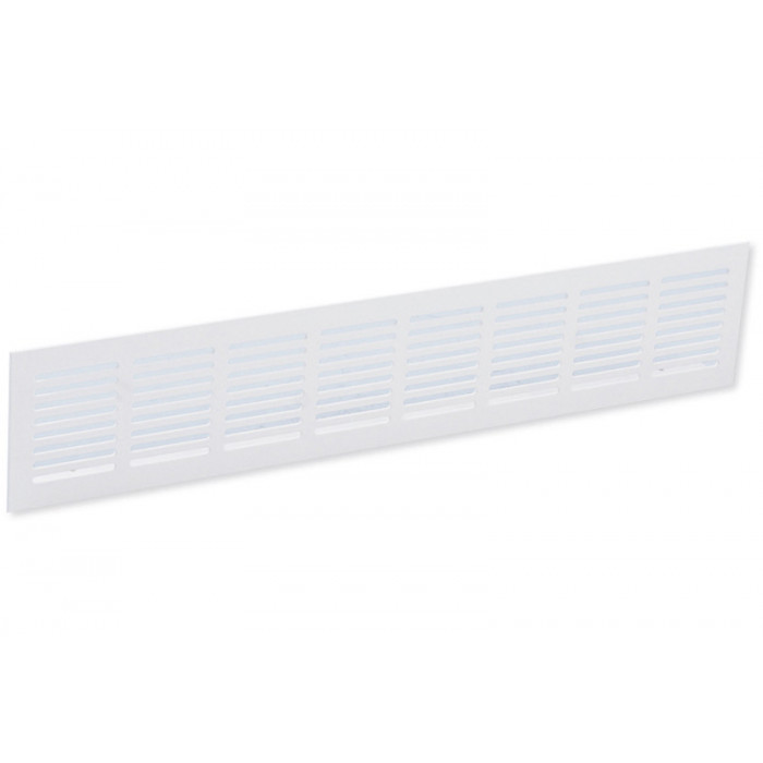 Plintrooster 400 x 80 mm wit aluminium main product photo