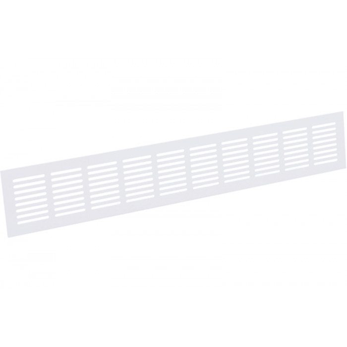 Plintrooster 800 x 80 mm wit aluminium main product photo