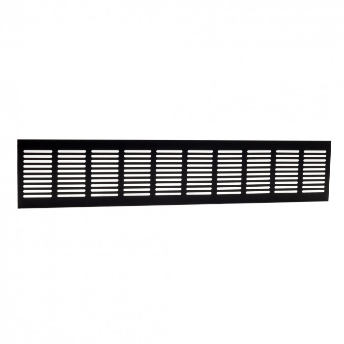 Plintrooster 500 x 100 mm zwart aluminium main product photo