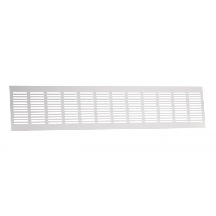 Plintrooster 600 x 130 mm wit aluminium main product photo