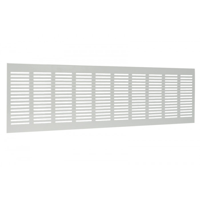 Plintrooster 500 x 150 mm wit aluminium main product photo