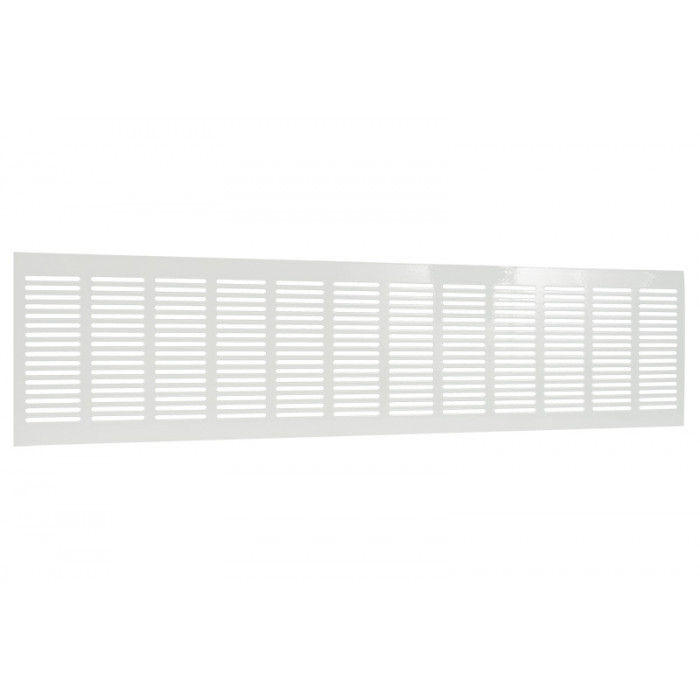 Plintrooster 600 x 150 mm wit aluminium main product photo