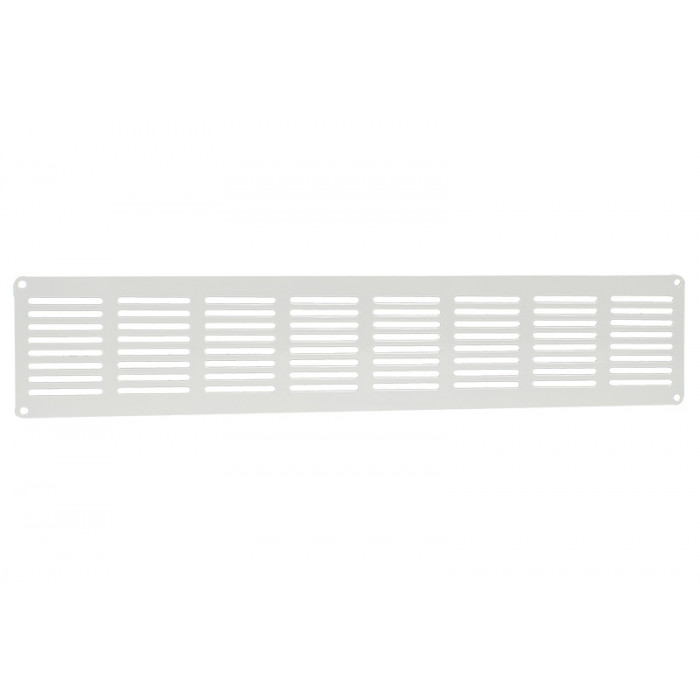 Plintrooster vlak 400 x 80 mm wit aluminium main product photo