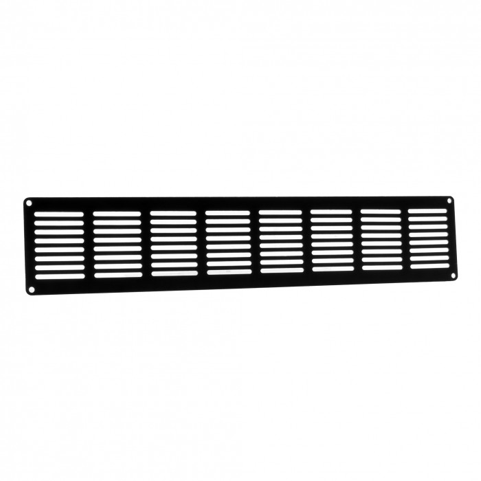 Plintrooster vlak 400 x 80 mm zwart aluminium main product photo