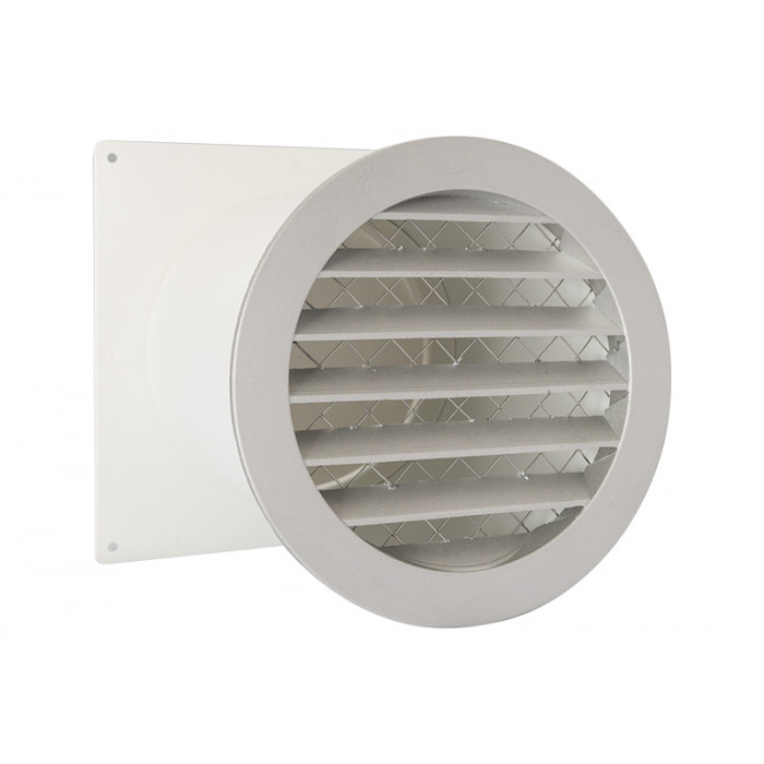 Schoepenrooster met muurdoorvoer Ø150 mm aluminium main product photo