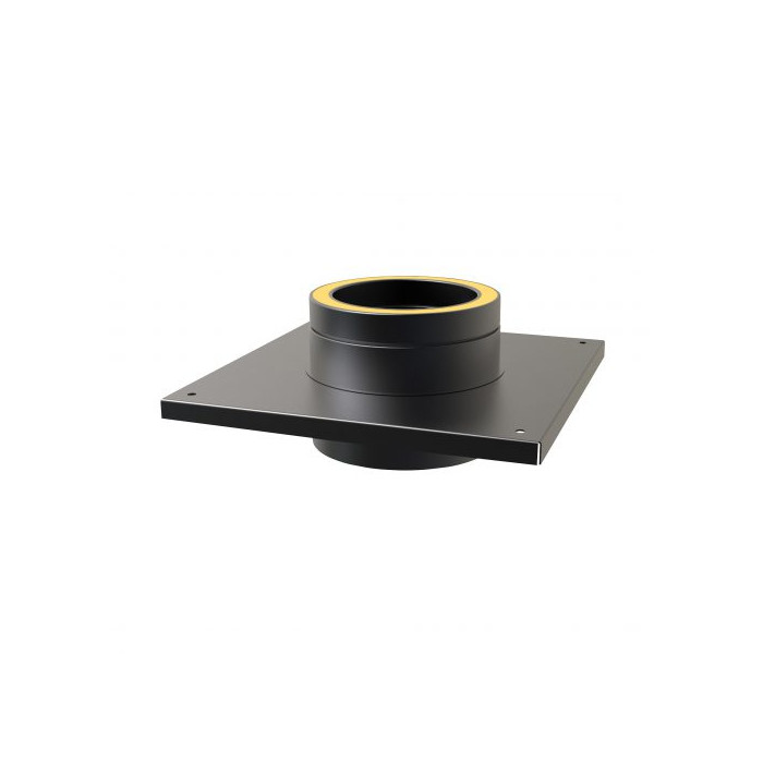 Consoleplaat Ø80 mm voor rookkanaal dubbelwandig RVS-304 zwart gecoat main product photo