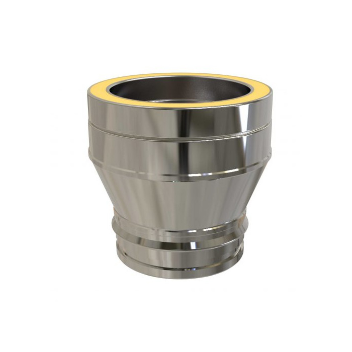 Koppelstuk Ø80 mm naar Ø80 mm voor rookkanaal dubbelwandig RVS-304 main product photo