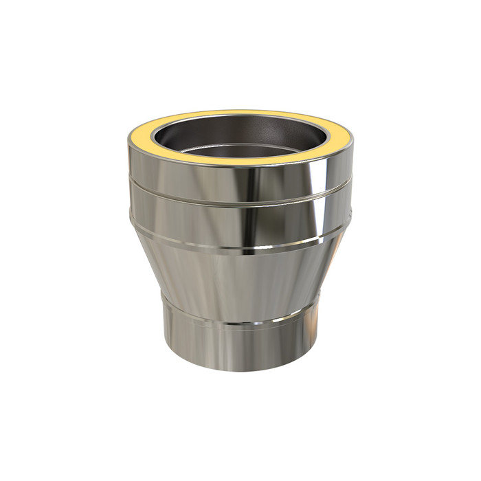 Onderaansluitstuk Ø80 mm voor rookkanaal dubbelwandig RVS-304 main product photo