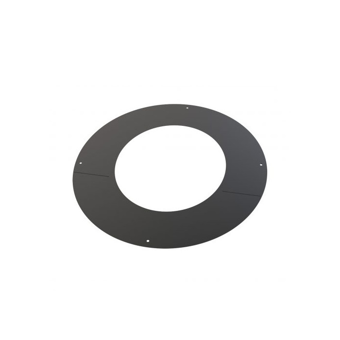 Rozet Ø80 mm 2 delig 30-45° voor rookkanaal dubbelwandig RVS-304 zwart gecoat main product photo