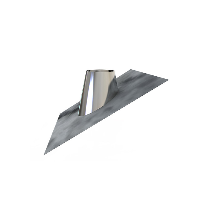 Dakplaat Ø150 mm lood 30-45° voor rookkanaal dubbelwandig RVS-304 main product photo