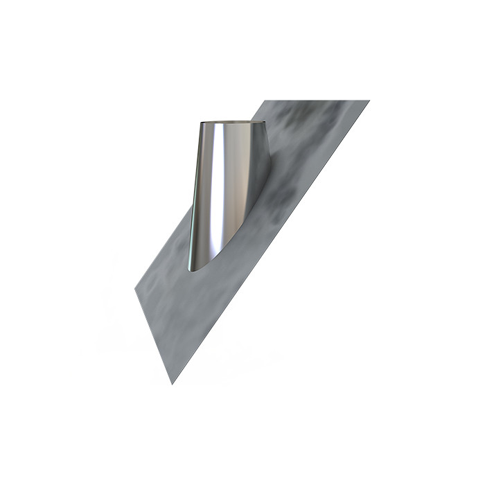 Dakplaat Ø150 mm lood 45-60° voor rookkanaal dubbelwandig RVS-304 main product photo