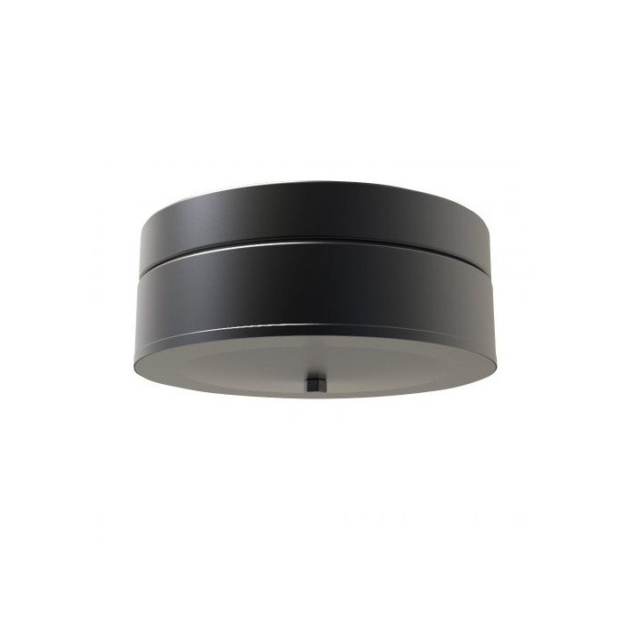 Dop t-stuk Ø150 mm met drain voor rookkanaal dubbelwandig RVS-304 zwart gecoat main product photo