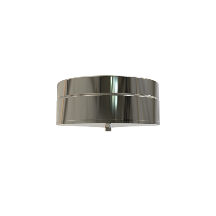 Dop t-stuk Ø150 mm met drain voor rookkanaal dubbelwandig RVS-304 main product photo