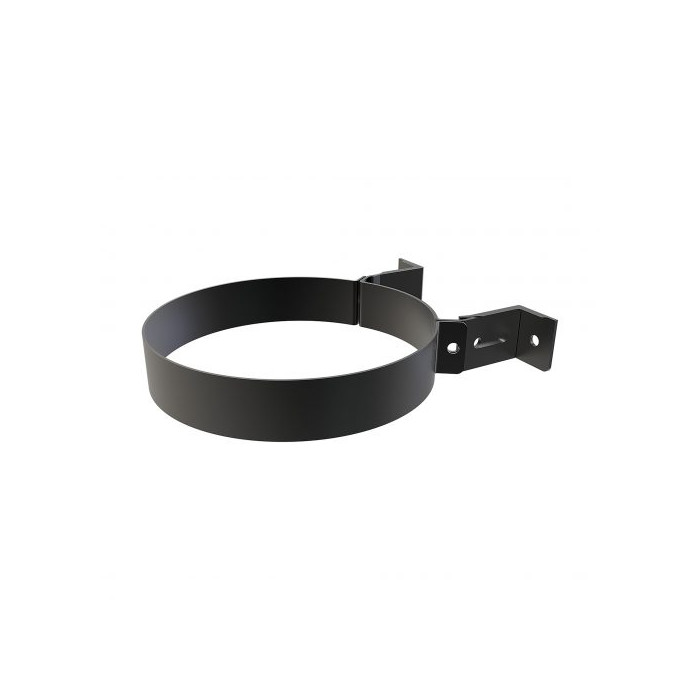 Muurbeugel Ø150 mm 50-80 mm voor rookkanaal dubbelwandig RVS-304 zwart gecoat main product photo