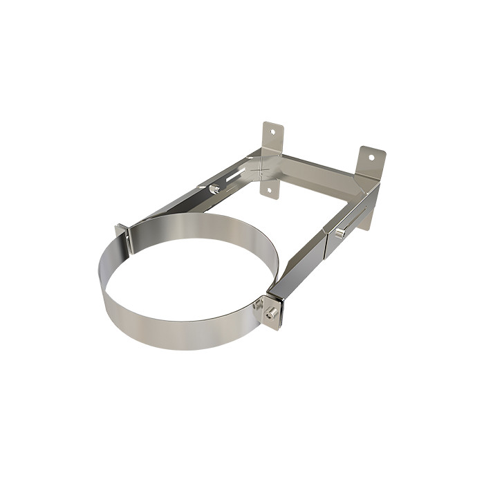 Muurbeugel Ø150 mm 85-200 mm voor rookkanaal dubbelwandig RVS-304 main product photo