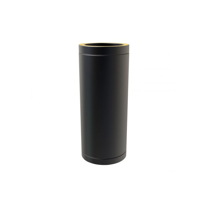 Kachelpijp Ø150 mm 500 mm voor rookkanaal dubbelwandig RVS-304 zwart gecoat main product photo