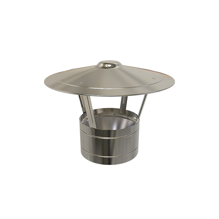 Regenkap Ø150 mm voor rookkanaal dubbelwandig RVS-304 main product photo