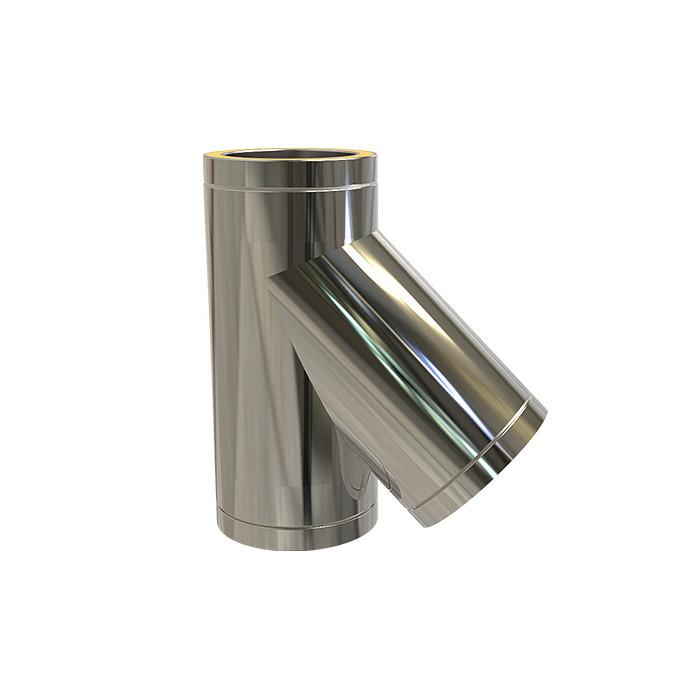 T-stuk Ø150 mm 135° voor rookkanaal dubbelwandig RVS-304 main product photo
