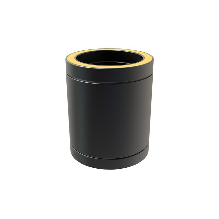 Kachelpijp Ø200 mm 250 mm voor rookkanaal dubbelwandig RVS-304 zwart gecoat main product photo