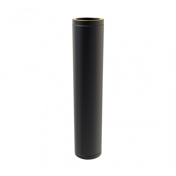 Kachelpijp Ø250 mm 1000 mm voor rookkanaal dubbelwandig RVS-304 zwart gecoat main product photo