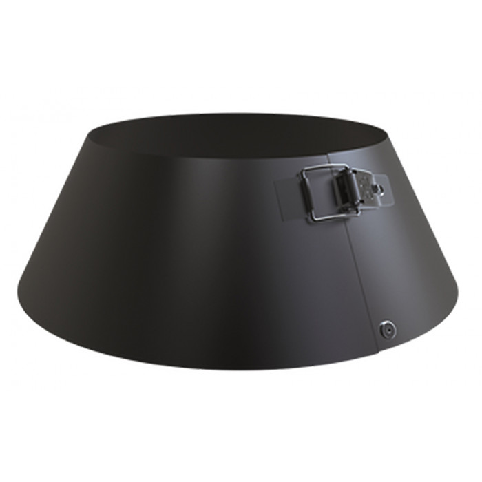 Stormkraag Ø250 mm voor rookkanaal dubbelwandig RVS-304 zwart gecoat main product photo