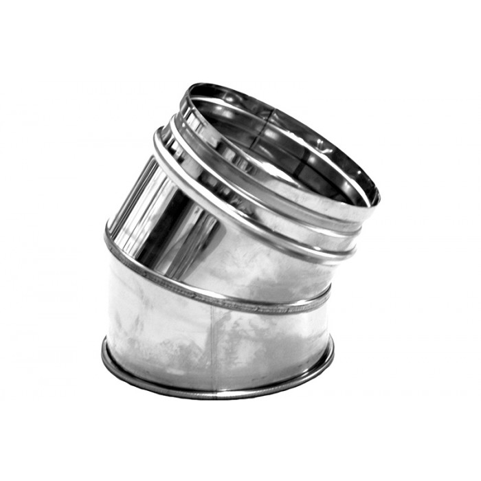 Bocht Ø80 mm 30° voor rookkanaal enkelwandig RVS-316 main product photo