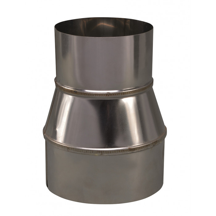 Verloopstuk enkelwandig 129 mm uitw. - 100 mm voor rookkanaal RVS-304 main product photo