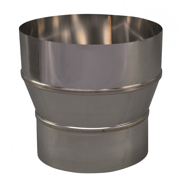Verloopstuk enkelwandig 149 mm uitw. - 165 mm voor rookkanaal RVS-304 main product photo